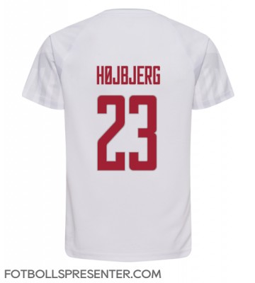 Danmark Pierre-Emile Hojbjerg #23 Borta Matchtröja VM 2022 Kortärmad
